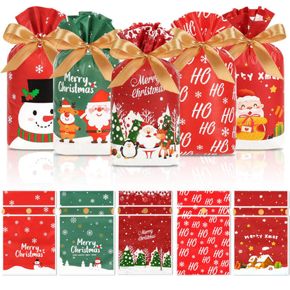 HRX Festive 50pc Christmas Candy Bags with Drawstring